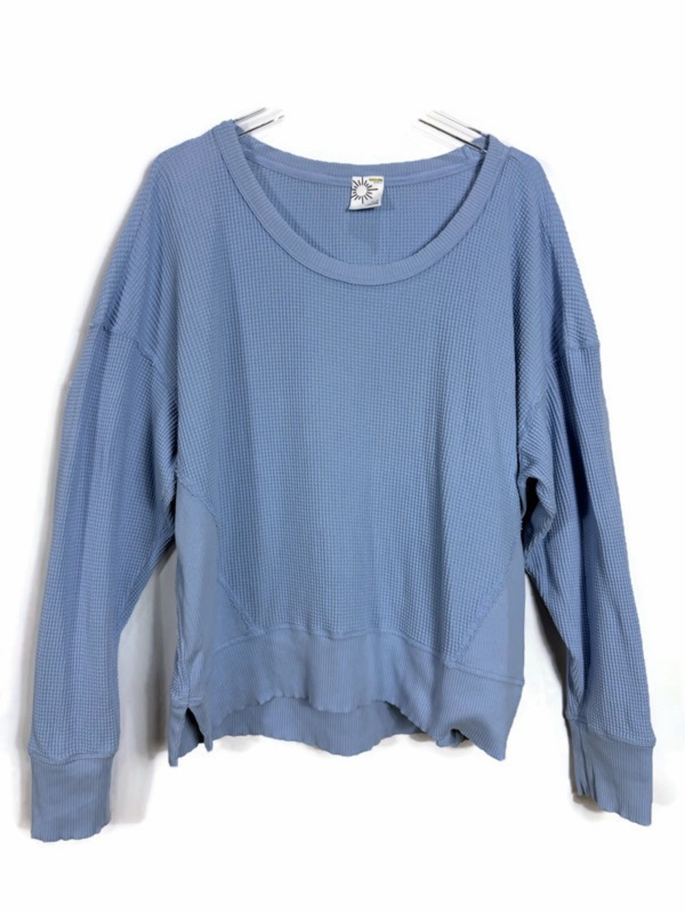 OFFLINE By Aerie Wow! Waffle T-Shirt Relaxed Oversized Blue Size Medium - Picture 2 of 11